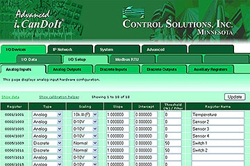 AMJR-14-IP Web Enabled I/O includes many pre-programmed web pages plus user defined web pages