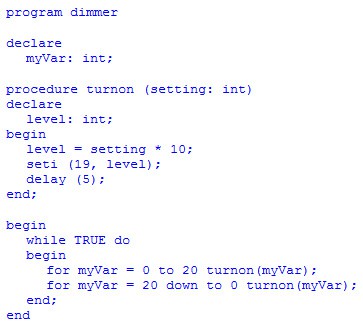 Illustration of PL/i code