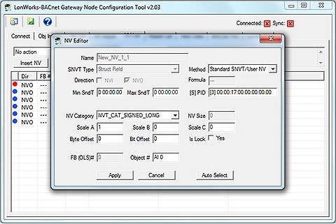 LonWorks to BACnet Configuration Tool